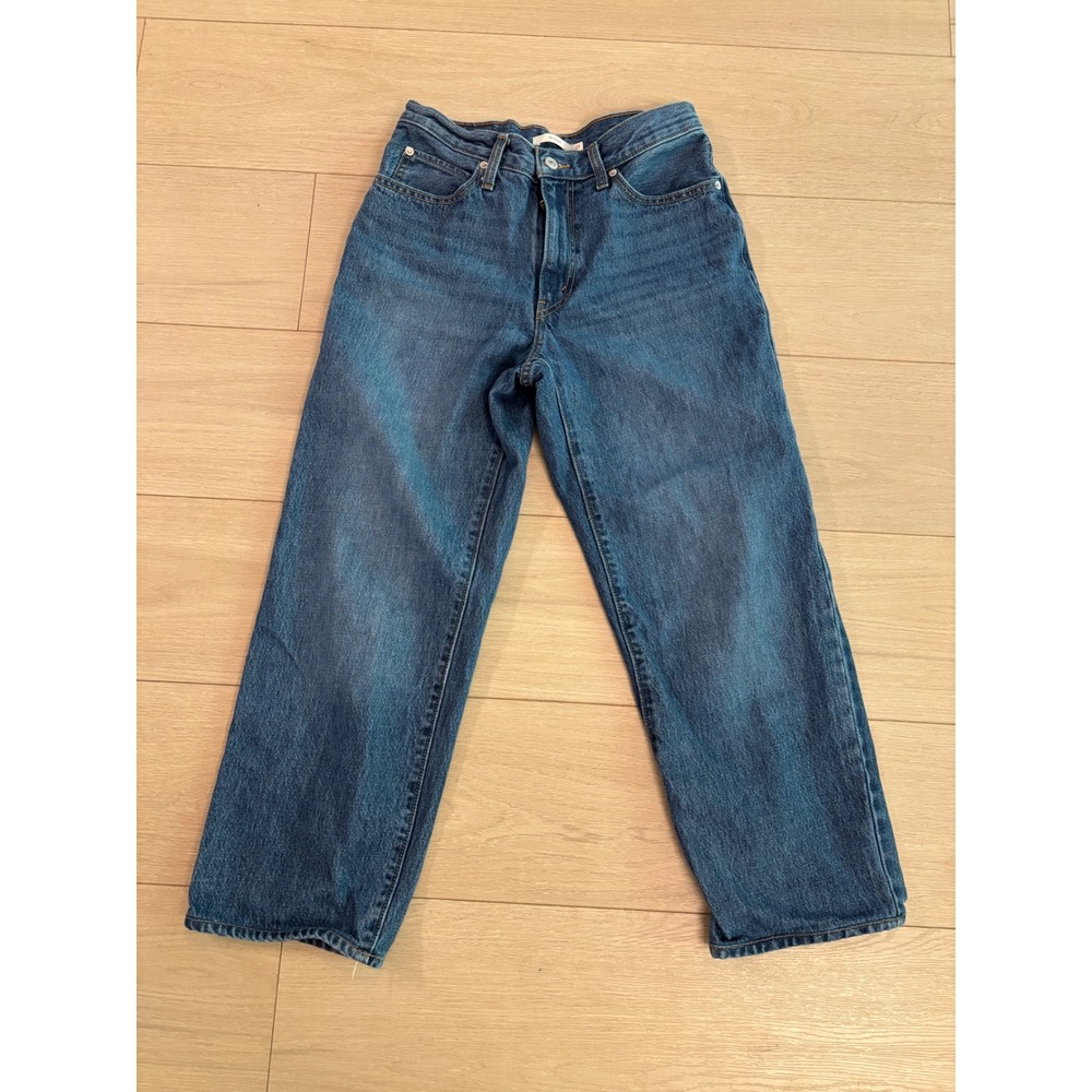 Levis 94 Baggy Jeans Womens 27 Medium Wash High Rise Wide Leg Denim A4408-0004